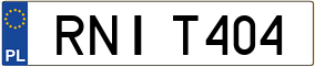 Trailer License Plate